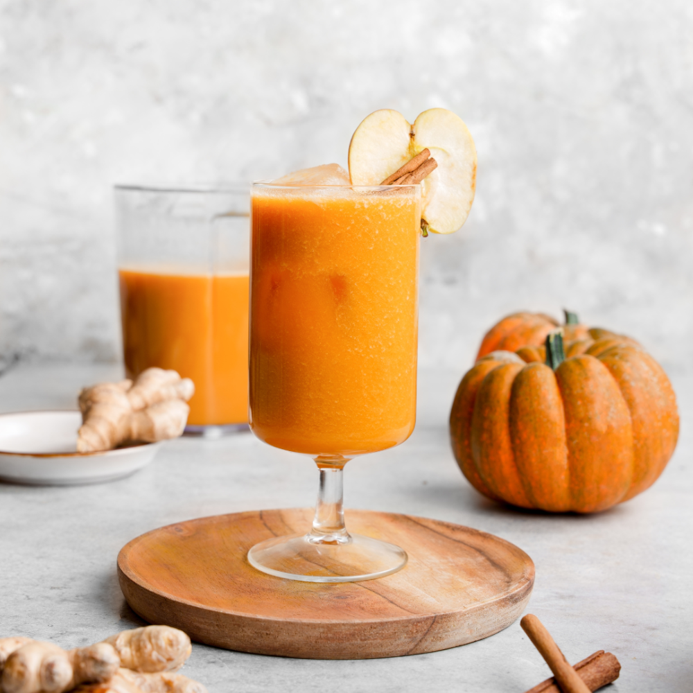 Pumpkin Juice in 2 glass cup